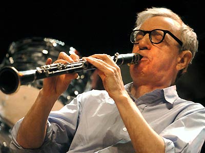 Woody Allen playing clarinet